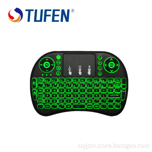 Wholesale support mini wireless keyboard air mouse with led light